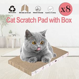 Cat Scratcher Cardboard,Reversible,Durable Recyclable Cardboard, Premium Scratch