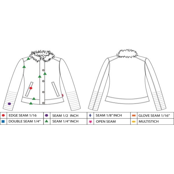 Levis Ladies' Charcoal Pleather Jacket With Detachable Sherpa Collar LEDO1741