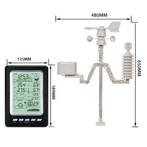 Solar Powered Weather Station With Wireless WIFI And LCD Display Size 189*125*27mm