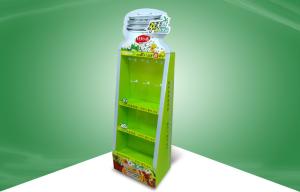 OEM ODM Green Cardboard Display Stands , Customed Display Hooks For Retail