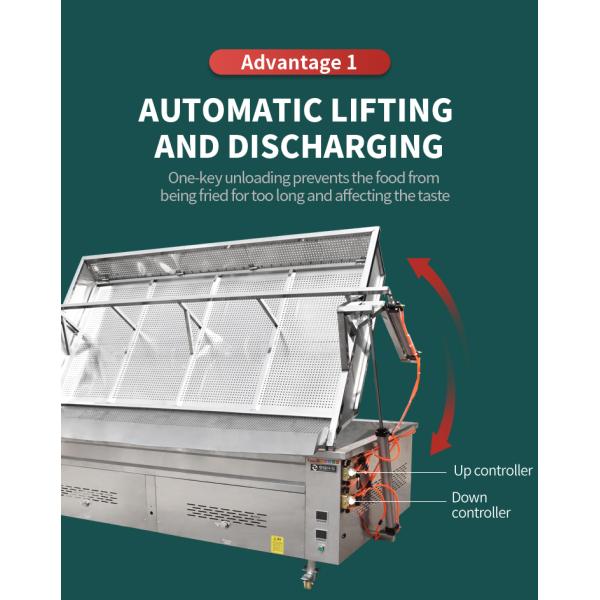 Small Size Automatic Frying Machine Discharging For Food Used