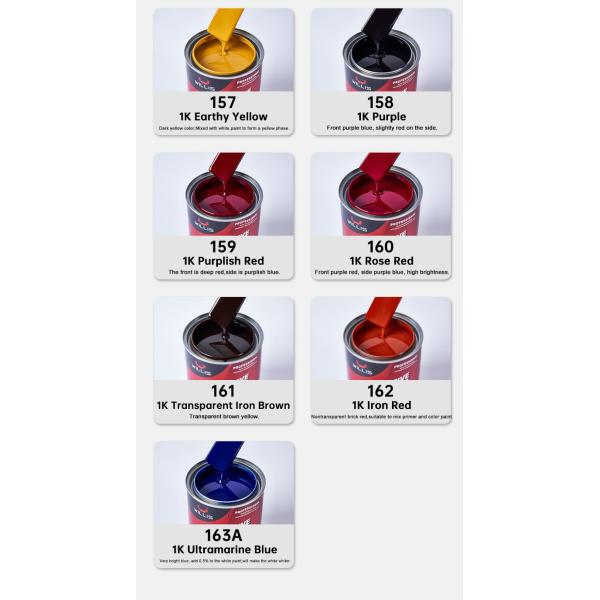 Blue Fast Drying Solid White 1K Base Auto Refinish Paint Metallic Blue Car Paint Spray Primer Metallic Auto Paint Color