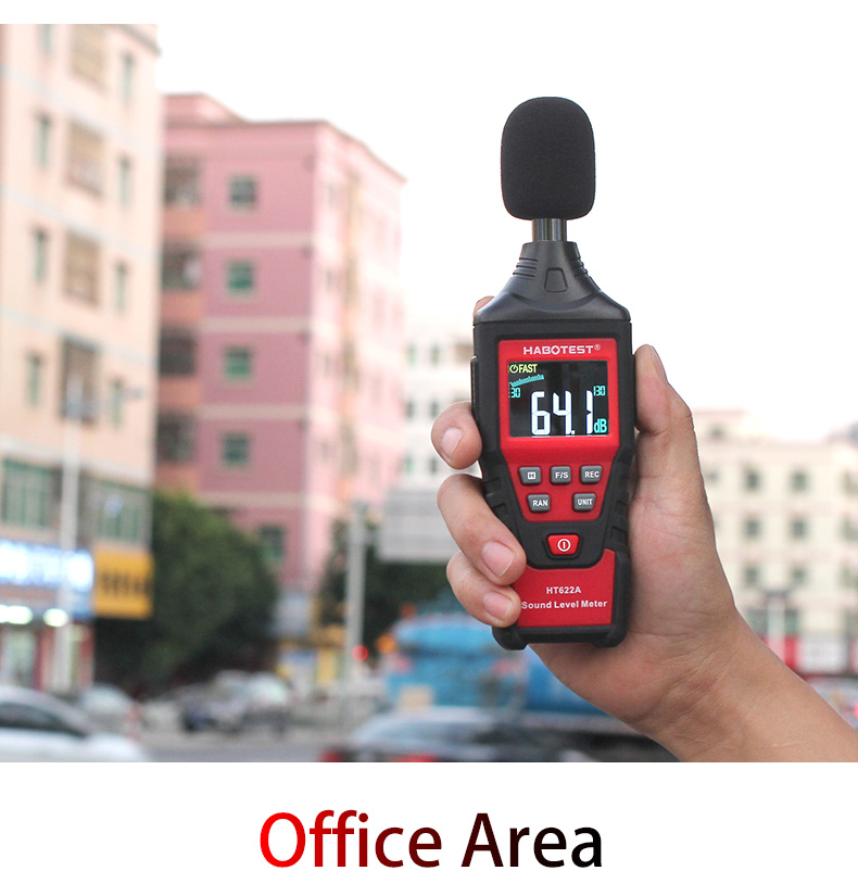 50dB Digital Sound Level Meter , HT622A Noise Measuring Instrument