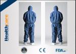 CE Approved Disposable Protective Coveralls Nonwoven Suits White / Yellow / Blue