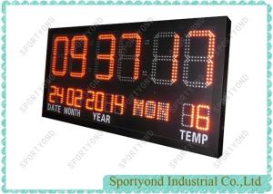 Electronic clock board with temperature led display