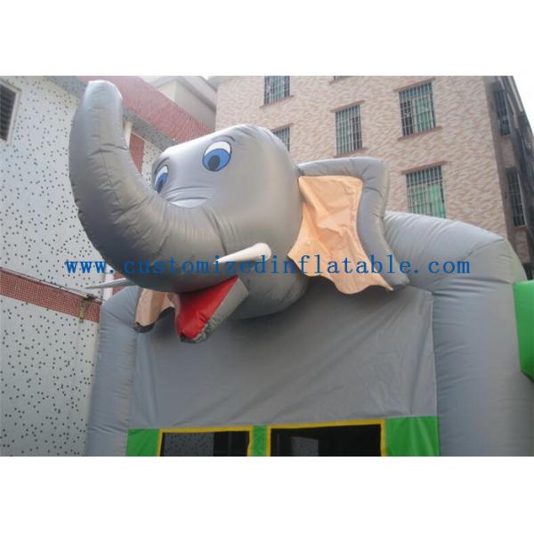 Commercial Inflatable Combo With Slide Inflatable Elephant Bouncer With Slide