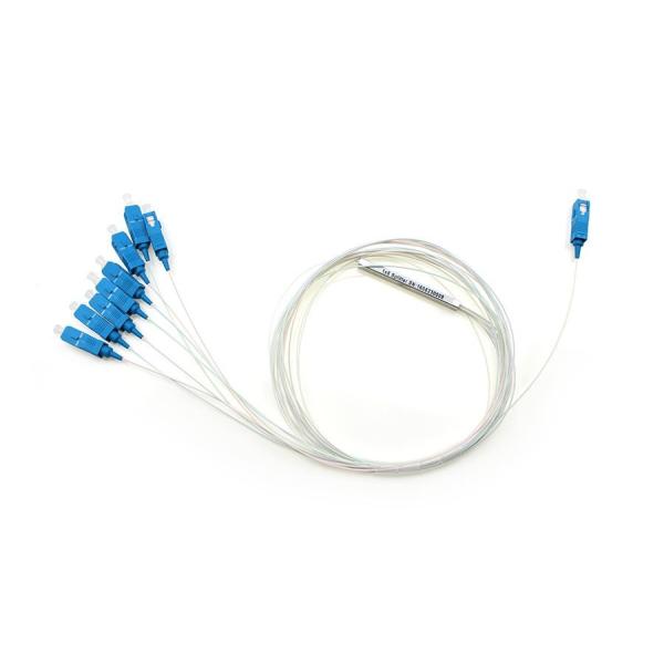 900 2 SC/UPC Mini PLC Splitter 1x8 In Steel Tube With SC/UPC Connectors