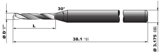 Slot Drill Bits PCB Tungsten Carbide Drill Bits 0.5mm-3.15mm