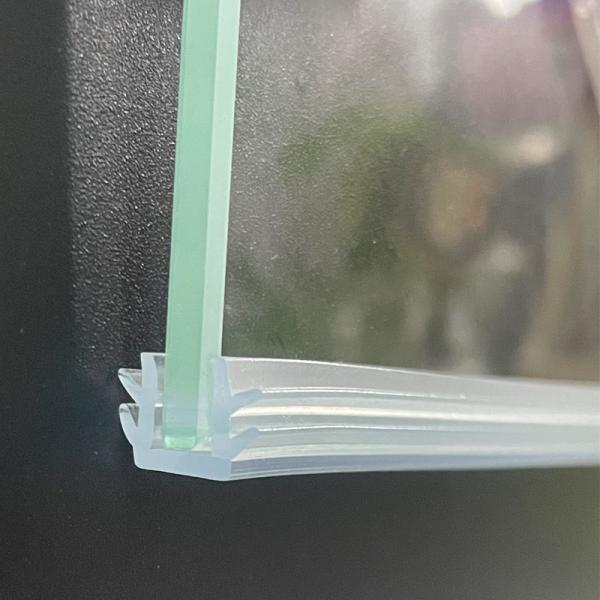 Transparent PVC Weather Stripping Soft Glass Clip Strips For 5mm Glass
