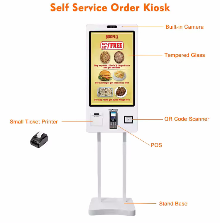 Wholesale Versatile Self Ordering Kiosk for Catering and Restaurants with Optional facial Recognition from china suppliers