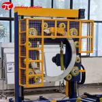 Plastic Pipe Coil Packing Wrapping Machine Automatic Vertical With Trolley