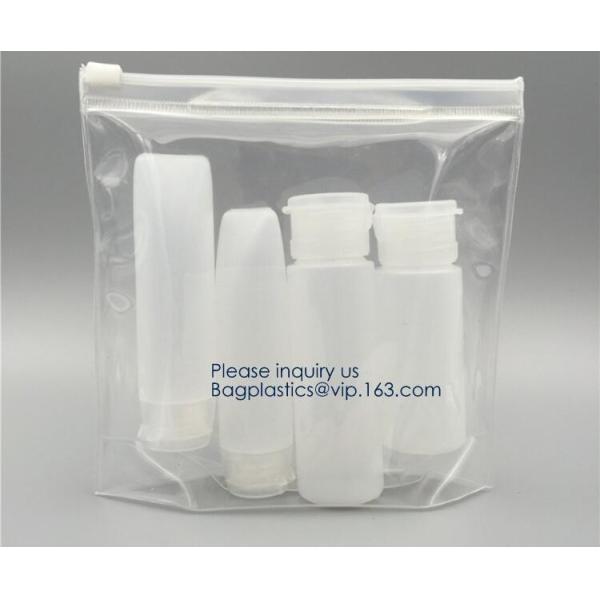 Fashion Travelling Heat-Sealed Clear EVA Cosmetic Bag With Yellow Snap Button And Rubber Handle Pouch By L'Oreal, Sedex