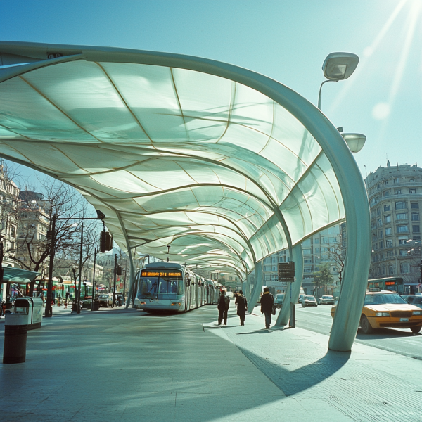Tension Membrane Structure For Public Transport Interchanges Functional And Stylish Shelters