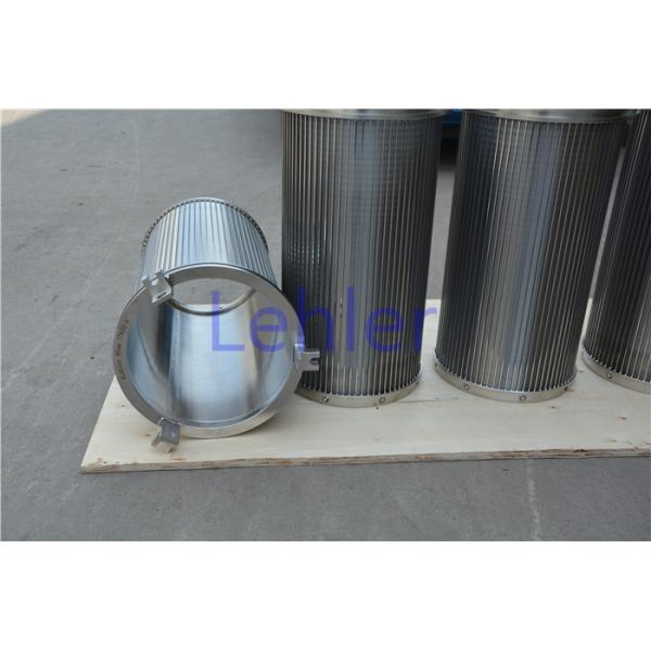 80 Micron V-Wire Screen , Circular Basket Filter Strainer Conical Shape