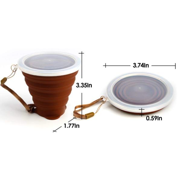 Mini Travel 270ML 9.2oz Collapsible Silicone Coffee Cup