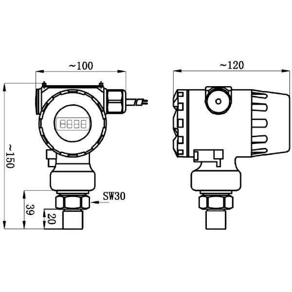 3 Wire 0.2% FS Explosion Proof Pressure Sensor For Gas