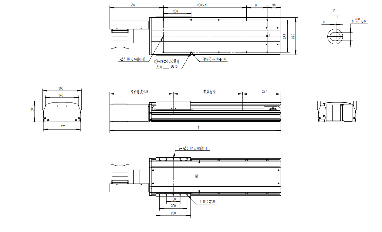 Faster Long High Speed Stroke Slide Table with ±0.1mm Precision Efficiency