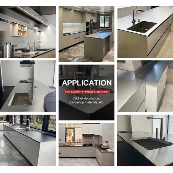 Scratch-Proof Stainless Steel Sheet Embossed Metal Sheet Texture for Kitchen Countertops