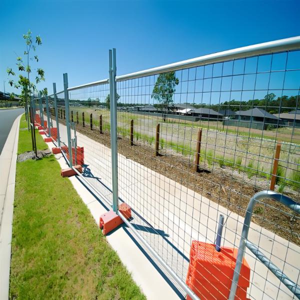 Silvery White Metal Temporary Fence For Agricultural Australia Standard