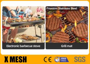 China Polished Stainless Steel Round BBQ Grill Mesh For Travel on sale
