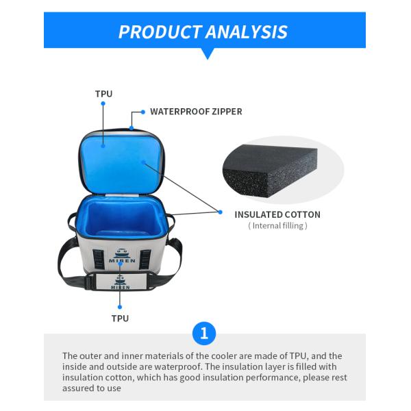 Soft TPU Thermal Insulation Cooler Bag For Outdoor Camping Picnic Lunch