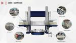 Double Column Vertical Cnc Metal Lathe Variable Speed Lathe Machine