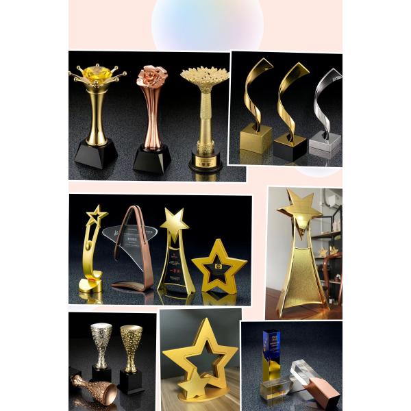 Metal Stars CCC 20cm Height Custom Trophy Cup For Winners