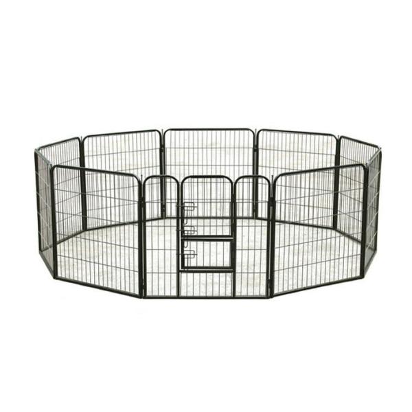 80x80cm x8pcs Black Powder Coated Wire Mesh Small Size Dog Kennel,Pet Cages,Carriers & Houses,Welded Mesh