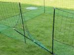 12 M Chicken Net Fence Kit With Gate Double Pointed Posts in Green with