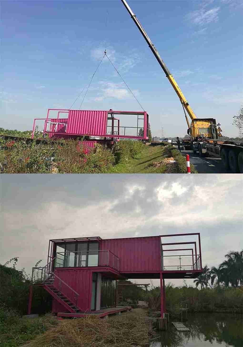 Custom Double Wide Mobile Homes / Portable Container House With Good Water Tightness
