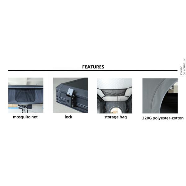 Rainproof 4X4 Lightweight Rooftop Tent Car Roof Folding Tent