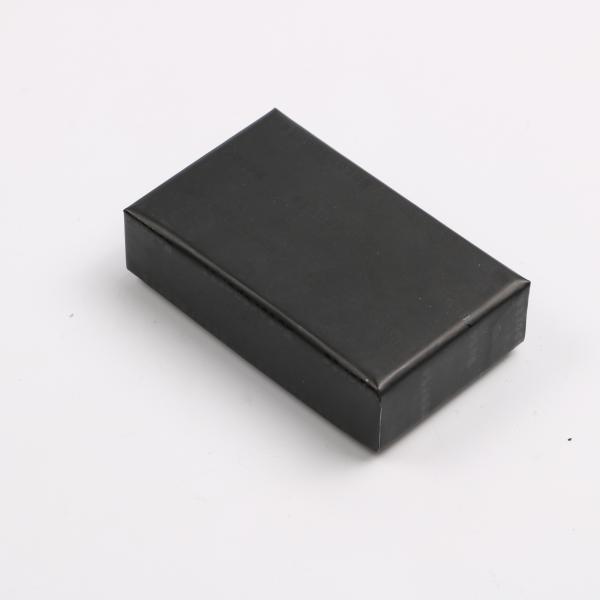 Black Rectangular Rigid Packaging Box Lid And Base Spot UV Single Side Coating Design Rectangular Shape