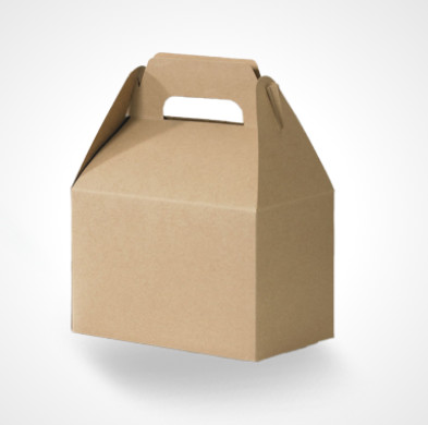 custom kraft carton box with handles eco friendly