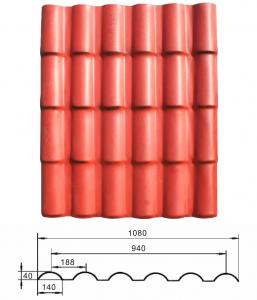 Big Wave Unit Length 328mm Synthetic Resin Roof Tile