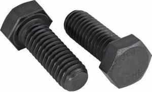 China Makers Bolt 5/16-18 X 1 Hex Bolts 18-8 Stainless Steel Black Oxidized Threaded Stud Bolts on sale