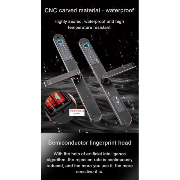 TuyaSmart Weatherproof Digital Lock ROHS Residential Door Locks Electronic