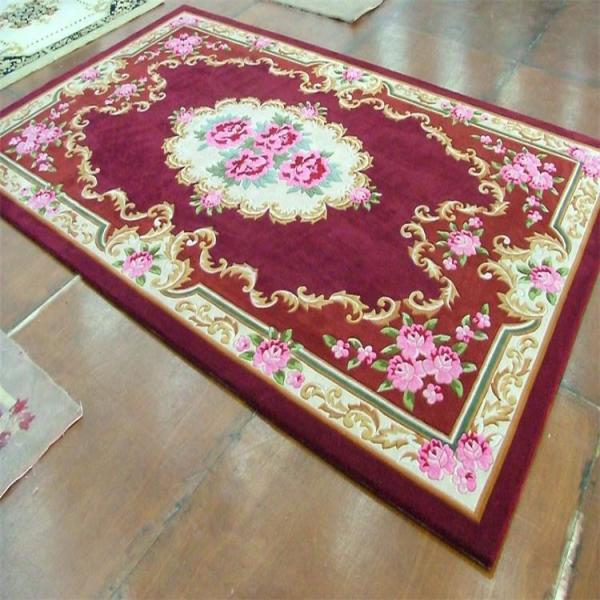 Traditional Handmade Woollen Carpet , Hand Tufted New Zealand Wool Rug