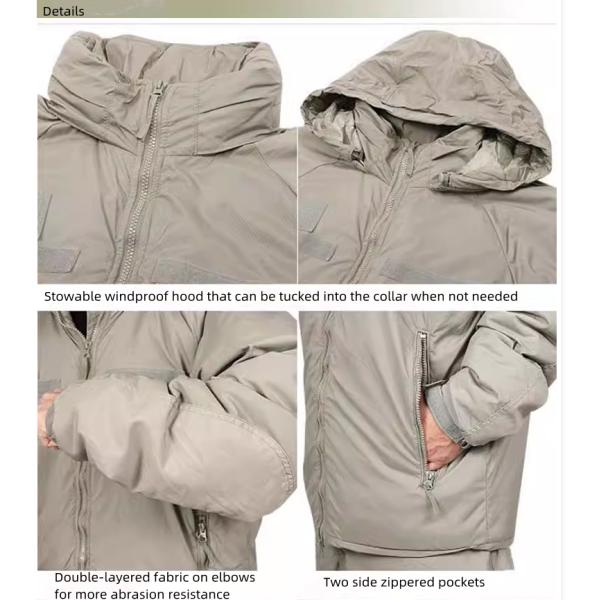 Custom Winter Military Jacket P Cotton Wind and Water Resistant Army Uniform Tactical