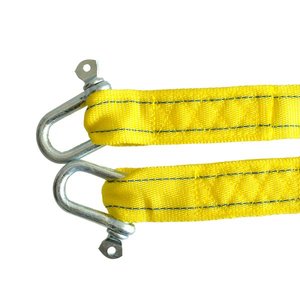 Metal Safety Hooks Heavy Duty Towing Straps for Car Accessories in Yellow