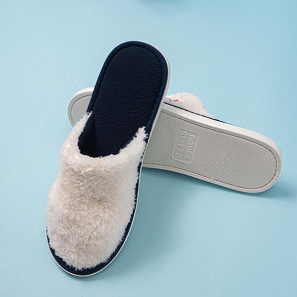 Winter Furry Hotel Amenity Kit , Hotel Bedroom Womens Closed Toe Slipper