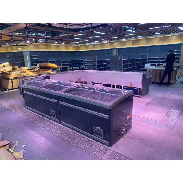 Straight - cooling automatic frost refrigerating frozen preservation horizontal island cabinet