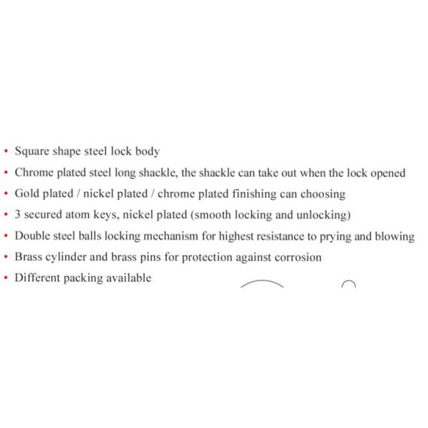 High Security Padlock Motor Cycle Square Atom Padlock CP Weather Resistance The Ultimate Protection