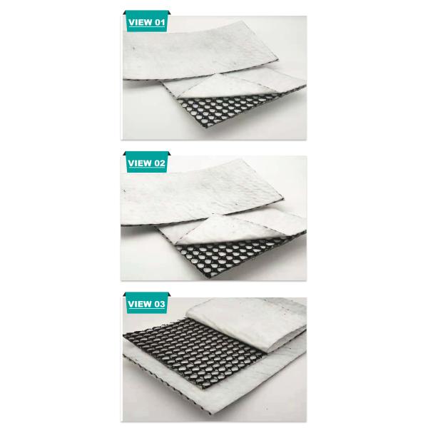 3D Geocomposite Drainage HDPE Plastic Geonet for Landfill Railway Drainage Construction With Nonwoven Geotextile