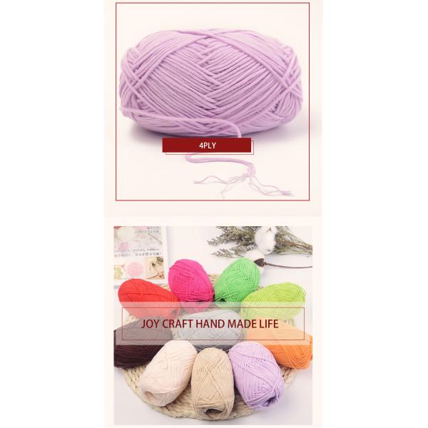 4/12NM 60% Cotton 40% Acrylic Eco-Friendly Milk Cotton Blended Yarn Various Color Hand Knitting