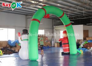 Wholesale Outdoor Inflatable Holiday Decorations Santa Archway Door With Blower from china suppliers