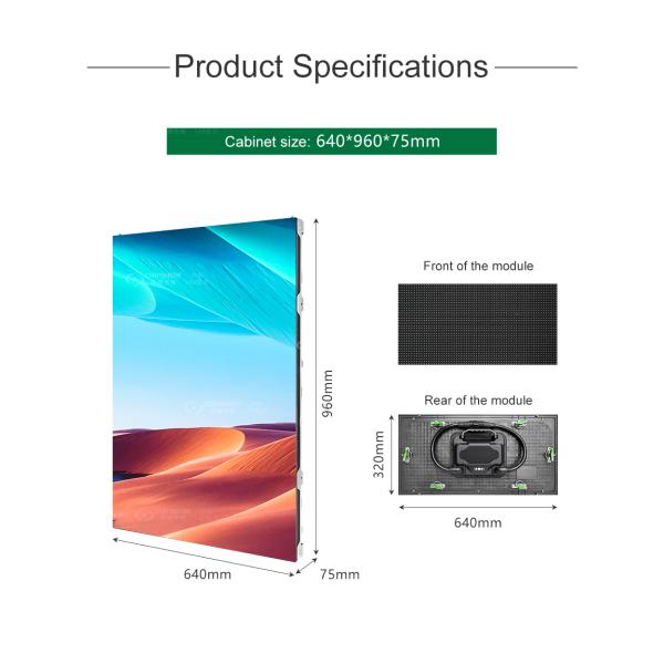 COB P1.25 Pitch Ultra High Definition Rental LED Display Indoor NOVA System HD 1R1G1B