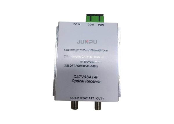 Quality 2 Outputs SAT IF Optical Satellite Transmitter And Receiver 2600mhz With 12V for sale