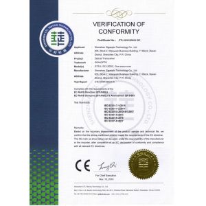 Shenzhen Gigaopto Technology Co., Ltd. Certifications