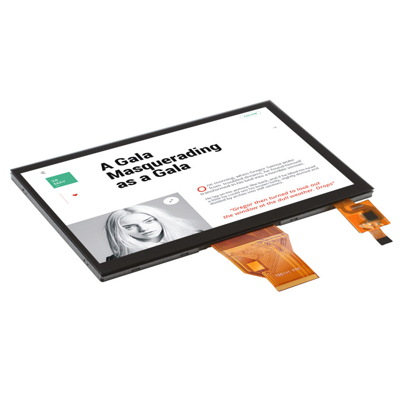 7 Inch Touch Screen TFT Display, 450 CD/M2 800x480 50 Pins 24bit RGB Interface