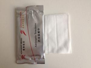 China disposable individual packed customized airlines wet paper tissue on sale